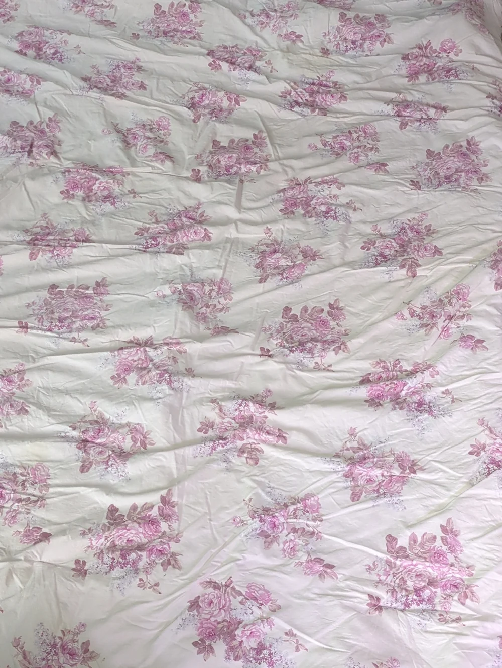 Simply Shabby Chic Queen Comforter Pink Floral Cottagecore Cotton Damaged Craft
